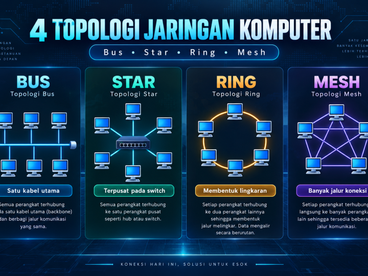 Wajib Tahu! 4 Topologi Jaringan yang Paling Sering Dipakai