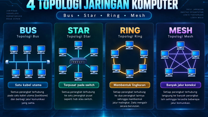 Wajib Tahu! 4 Topologi Jaringan yang Paling Sering Dipakai