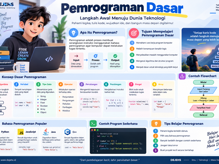 Pemrograman Dasar: Pengertian, Konsep, dan Cara Belajar untuk Pemula