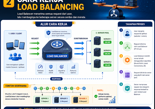 Load Balancing: Pengertian, Cara Kerja, Fungsi, Jenis, dan Contohnya